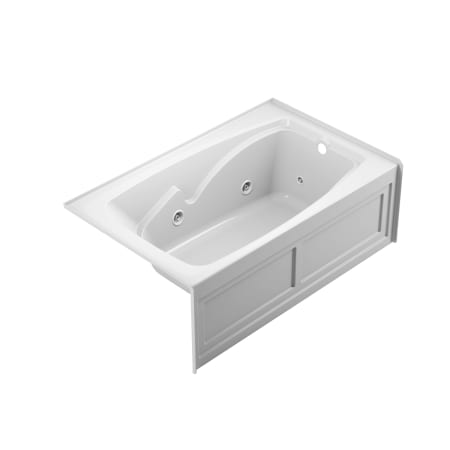 Jacuzzi Cetra 60" Three Wall Alcove Acrylic Whirlpool Tub with Right Drain and Overflow White