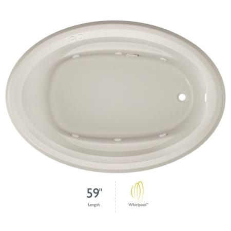 Jacuzzi 60" x 42" Signature Drop In Whirlpool Bathtub with 6 Jets, Air Controls, RapidHeat Water Heater, Right Drain and Left Pump Oyster