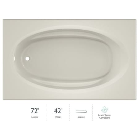 Jacuzzi Signature 72" Drop In Soaking Bathtub with Universal Drain Oyster