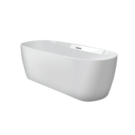 Jacuzzi Primo 67" Free Standing Acrylic Soaking Tub with Center Drain, Drain Assembly, and Overflow White