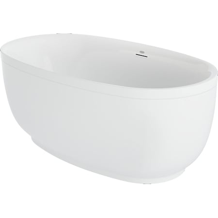 Jacuzzi COSI 59" Free Standing Acrylic Soaking Tub with Center Drain, Drain Assembly, and Overflow White