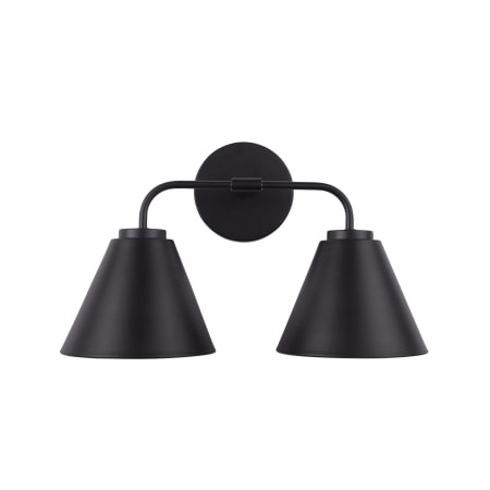 James Allan Loft Lantern 2 Light 16" Wide Vanity Light Black