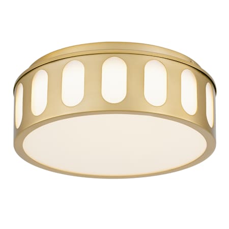 James Allan Bantom 11" Wide LED Flush Mount Drum Ceiling Fixture Antique Brass