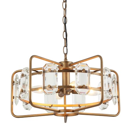 James Allan 4 Light 18" Wide Crystal Pendant Gold