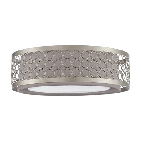 James Allan Lusteria 16" Wide Flush Mount Drum Ceiling Fixture Silver