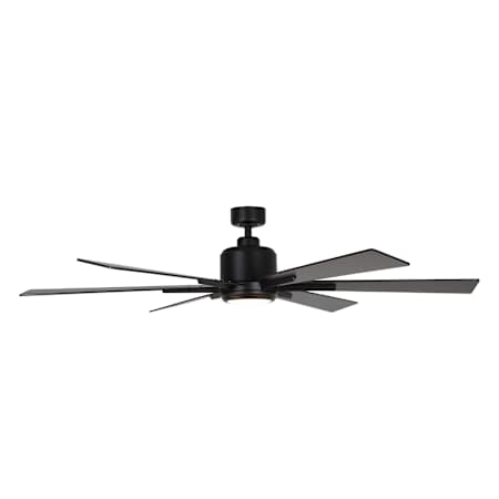 James Allan 65" 6 Blade Indoor LED Ceiling Fan with Acrylic Shade Black