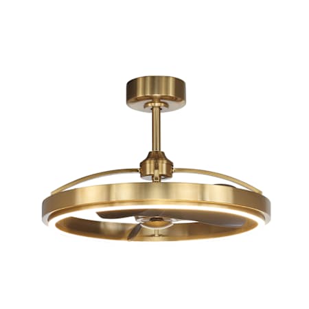 James Allan 28" Wide LED Semi-Flush Drum Fandelier Gold