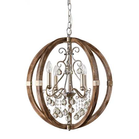 James Allan Lusteria 4 Light 22" Wide Crystal Globe Chandelier Brown