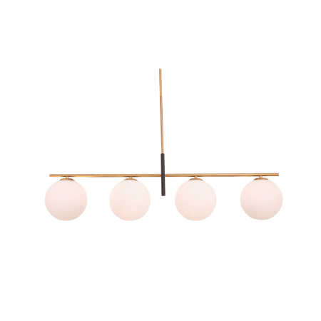 James Allan Spark 4 Light Linear Smart Chandelier Gold