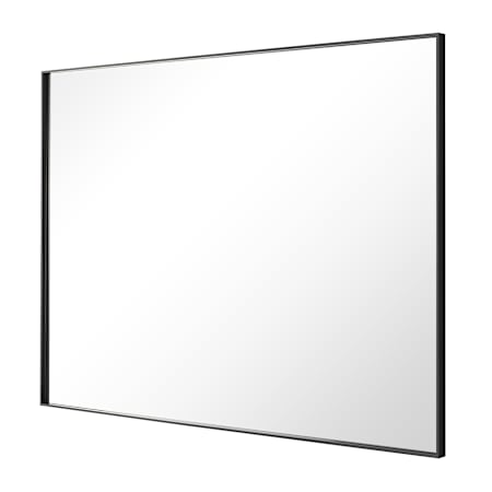 James Allan Brio Reflections 30"W x 40"H Rectangular Flat Aluminum Framed Wall Mounted Bathroom Mirror Black