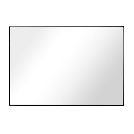 James Allan Brio Reflections 23-5/8"W x 31-1/2"H Rectangular Flat Aluminum Framed Wall Mounted Bathroom Mirror Black