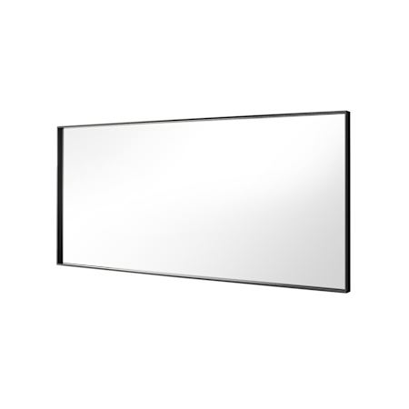 James Allan Brio Reflections 30"W x 58"H Rectangular Flat Aluminum Framed Wall Mounted Bathroom Mirror Black