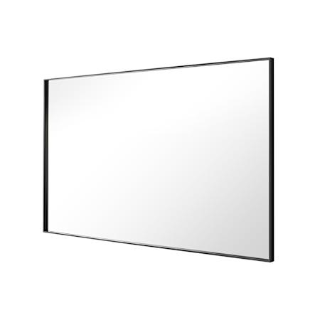 James Allan Brio Reflections 36"W x 55"H Rectangular Flat Aluminum Framed Wall Mounted Bathroom Mirror Black