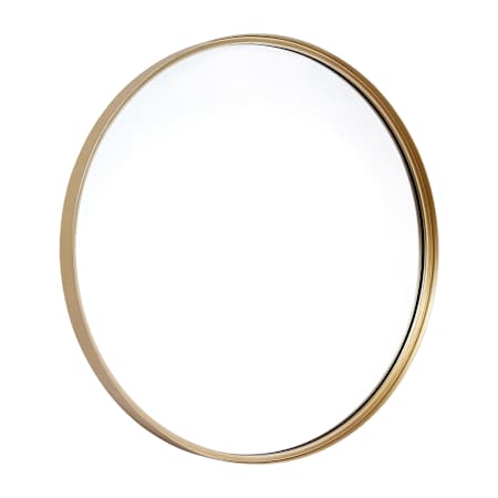 James Allan Jennifer 27-1/2" Diameter Circular Beveled Metal Framed Accent Mirror Gold