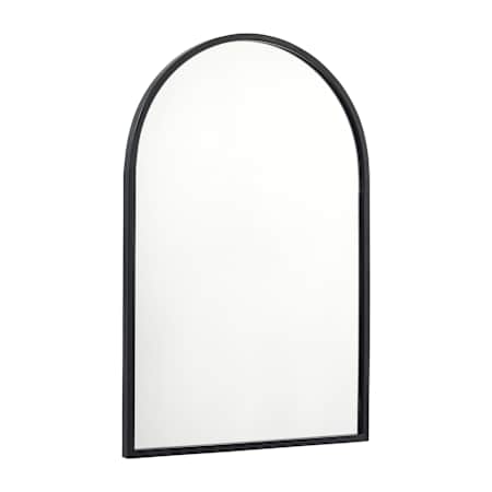 James Allan Mila 20"W x 30"H Arched Beveled Metal Framed Accent Mirror Black