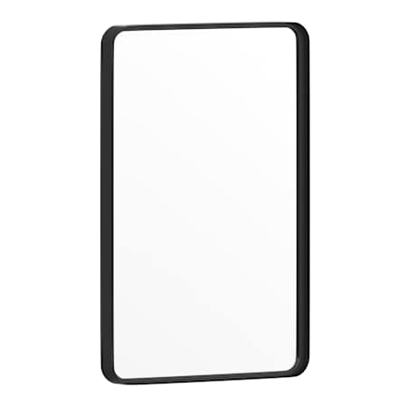 James Allan Janinne 20"W x 30"H Rectangular Beveled Metal Framed Accent Mirror Black