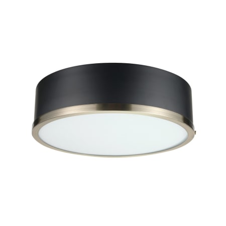 James Allan 2 Light 14" Wide Flush Mount Drum Ceiling Fixture Matte Black