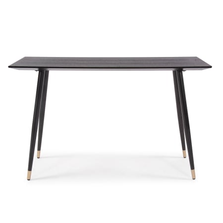 James Allan 47" Pedestal Metal Accent Table Dark Ash Veneer