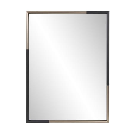 James Allan Windsor 40" x 30" Rectangular Flat Metal Accent Mirror Matte Black / Brushed Brass