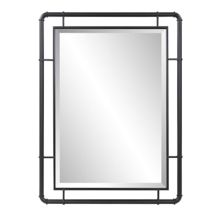 James Allan Piper 40" x 30" Rectangular Beveled Metal Accent Mirror Matte Black