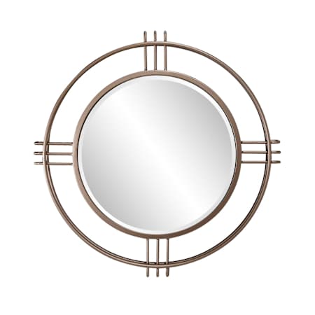 James Allan 28" Diameter Beveled Metal Accent Mirror Oil Rubbed Bronze