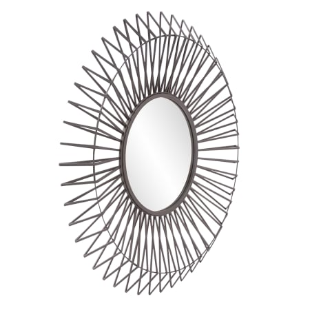 James Allan 42" Diameter Circular Framed Bathroom Mirror Graphite Gray