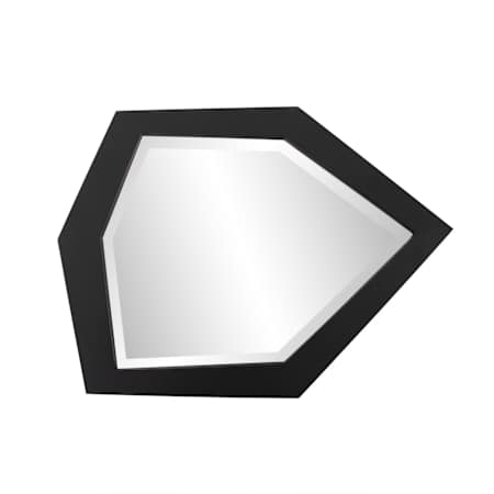 James Allan 11-3/4" x 16" Geometric Beveled MDF Framed Accent Mirror Matte Black