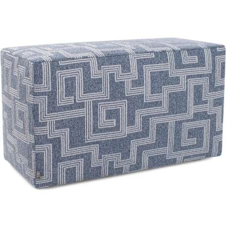 James Allan Mistify 36 Wide Plywood Framed Olefin Bench Denim