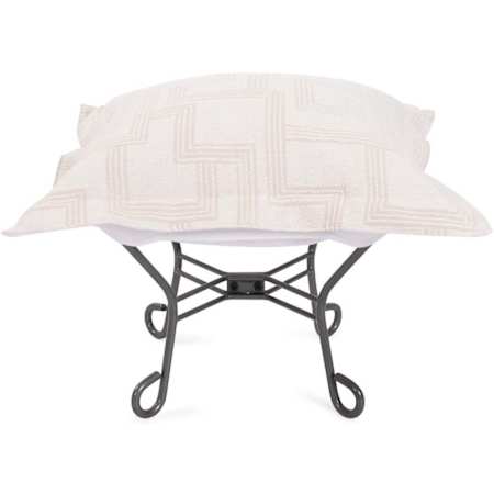 James Allan Mistify 24" Wide Metal and Olefin Outdoor Ottoman Natural