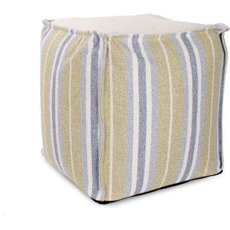James Allan Polarity 20" Wide Polyester Outdoor Pouf Square Ottoman Moss