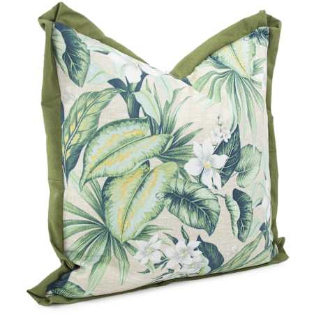James Allan Heartscale 24" x 24" Polyester and Rolefin Covered Polyester Filled Accent Pillow Breeze