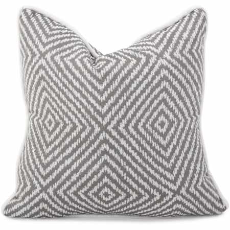 James Allan Gladius 20" x 20" Polyester and Rolefin Covered Polyester Filled Accent Pillow Pewter