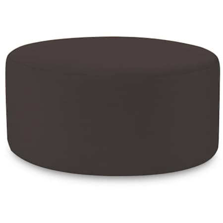 James Allan Sensibility 36" Wide Plywood and Polyester Outdoor Round Ottoman Charcoal