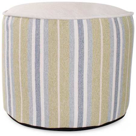James Allan Polarity 22" Wide Polyester Outdoor Tall Pouf Ottoman Moss