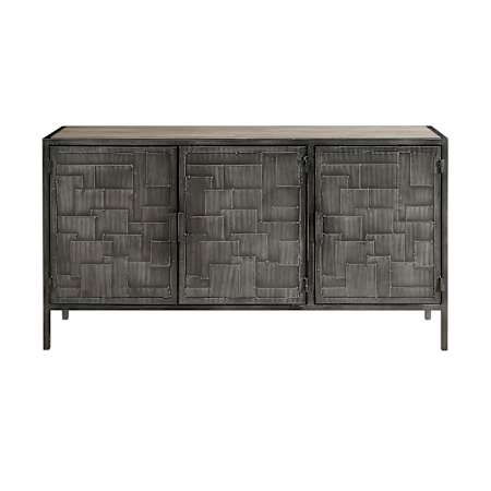 James Allan 59" Wide 3 Door Mango Media Cabinet Metal