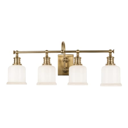 James Allan Elm 4 Light 29" Wide Bathroom Vanity Light Aged Brass