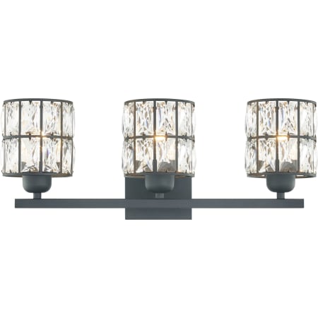 James Allan Raymond 3 Light 21" Wide Bathroom Vanity Light Matte Black