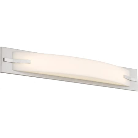 James Allan Recurve Single Light 31" Wide Integrated LED Bath Bar with Frosted Shade Brushed Nickel