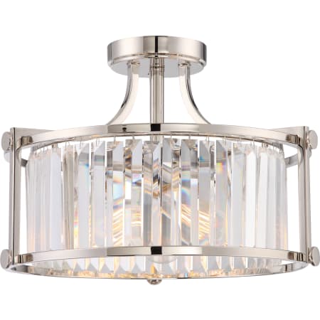 James Allan Lucid 3 Light 17-3/4" Wide Semi-Flush Drum Ceiling Fixture Polished Nickel