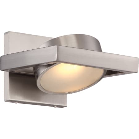 James Allan Wing Single Light 5" Tall Integrated LED Wall Sconce with Frosted Glass Shade Brushed Nickel