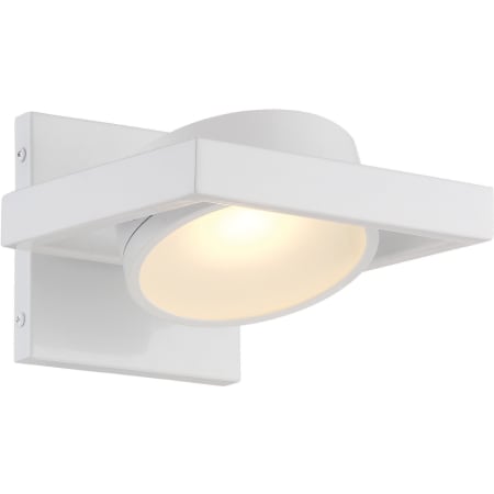 James Allan Wing Single Light 5" Tall Integrated LED Wall Sconce with Frosted Glass Shade White