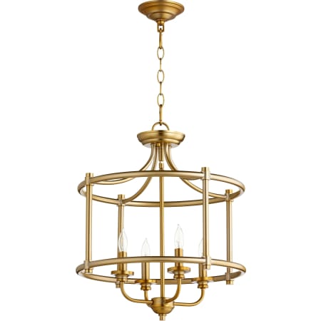 James Allan Magnificence 4 Light 18" Wide Taper Candle Chandelier / Semi-Flush Ceiling Fixture Aged Brass