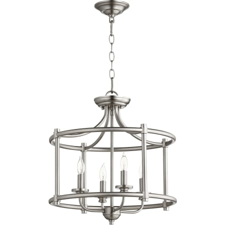 James Allan Magnificence 4 Light 18" Wide Taper Candle Chandelier / Semi-Flush Ceiling Fixture Satin Nickel