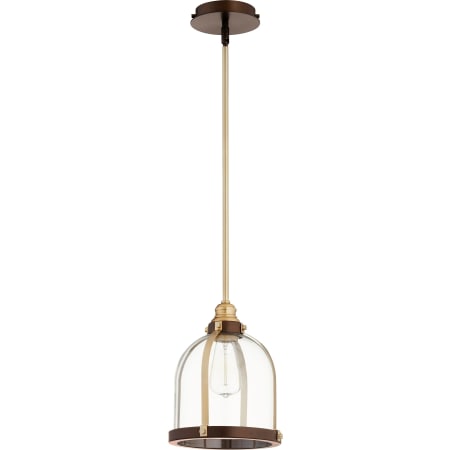 James Allan Cinder Single Light 9-1/2" Wide Mini Pendant Aged Brass / Oiled Bronze