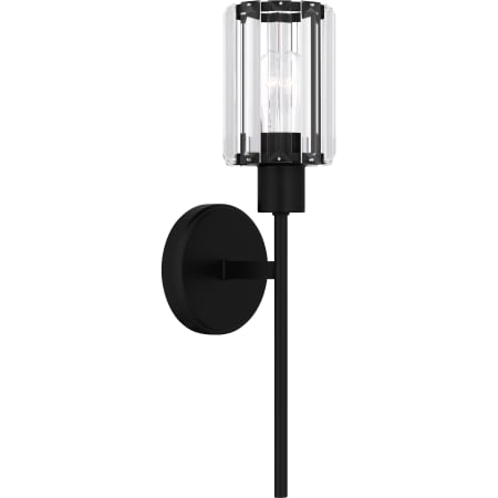 James Allan Gisele 17" Tall Bathroom Sconce with Crystal Shade Matte Black