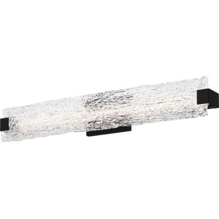 James Allan Curry Single Light 32" Wide Integrated LED Bath Bar with Noodle Glass Panel Shade - ADA Compliant Matte Black