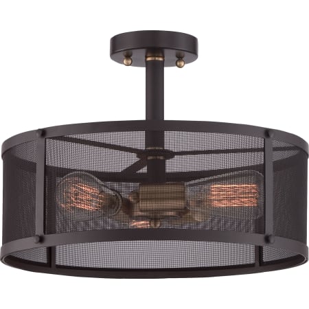 James Allan Foster 3 Light 16" Wide Semi-Flush Ceiling Fixture Western Bronze