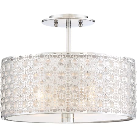 James Allan Curry 3 Light 15" Wide Semi Flush Ceiling Fixture Polished Chrome