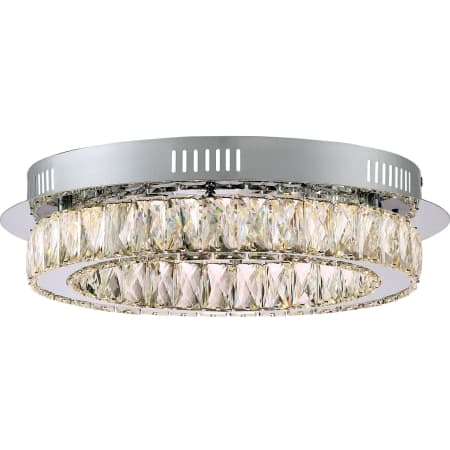 James Allan Curry Single Light 18" Wide LED Flush Mount Ceiling Fixture - ADA Compliant Polished Chrome