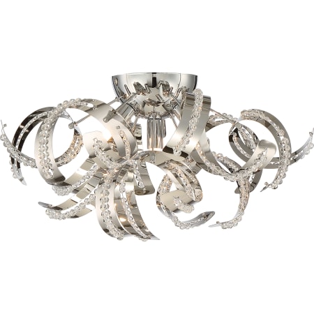 James Allan Curry 4 Light 17" Wide Flush Mount Ceiling Fixture Crystal Chrome